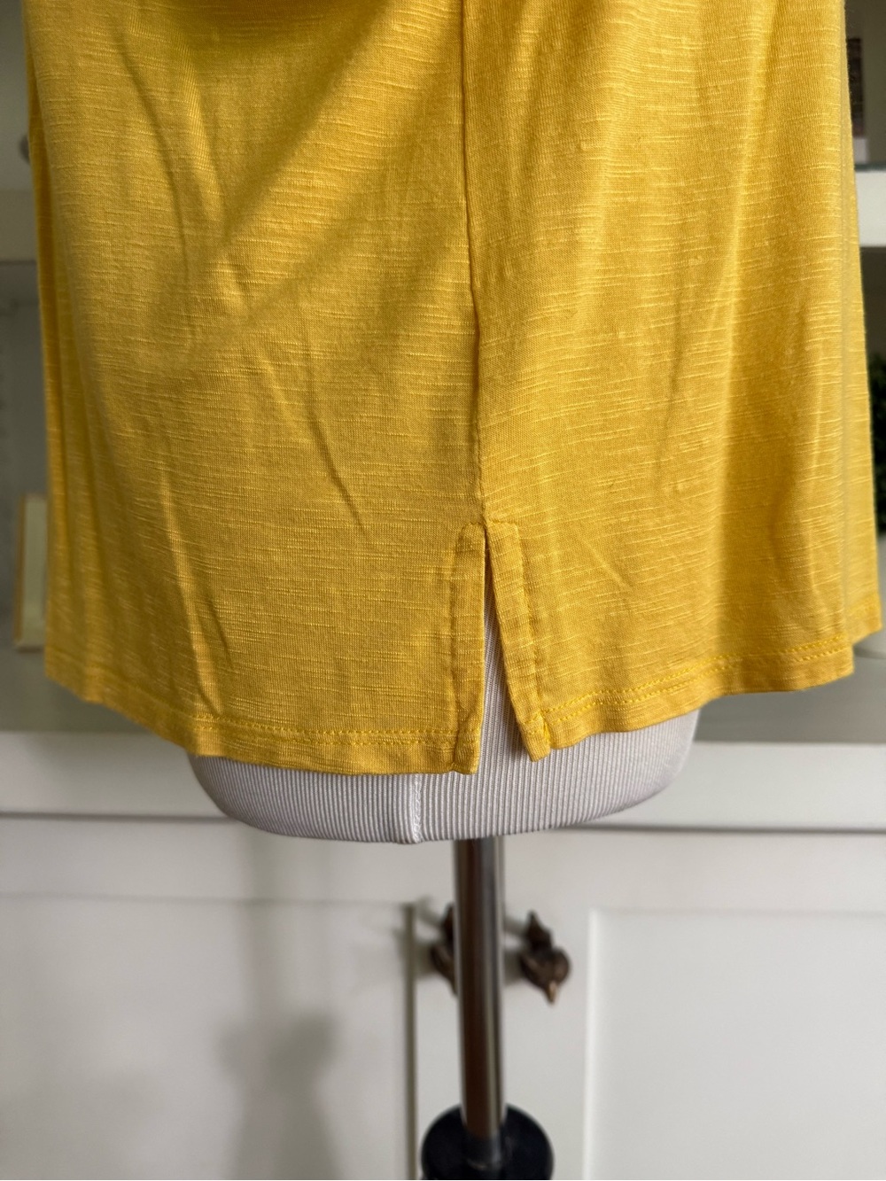 LuLaRoe Bright Mustard Flutter Sleeve Top - Picture 7 of 8